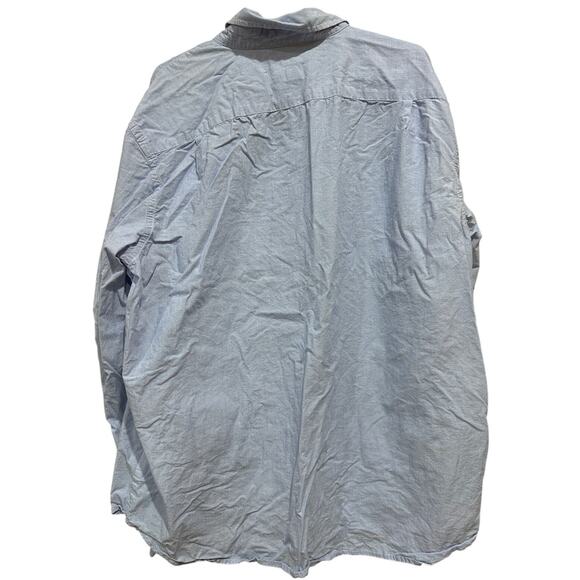 Old Navy Classic Button Up Shirt Men XXL Blue Casual Regular Fit 100% Cotton - Picture 2 of 7